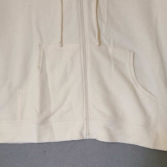 OLD NAVY Women's Cream Full Zip-Up Hoodie - Size Medium - Picture 2 of 12